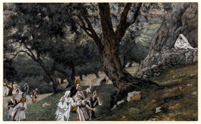 Jezus ging naar een woestijnplaats, illustratie voor Het leven van Christus door James Jacques Joseph Tissot