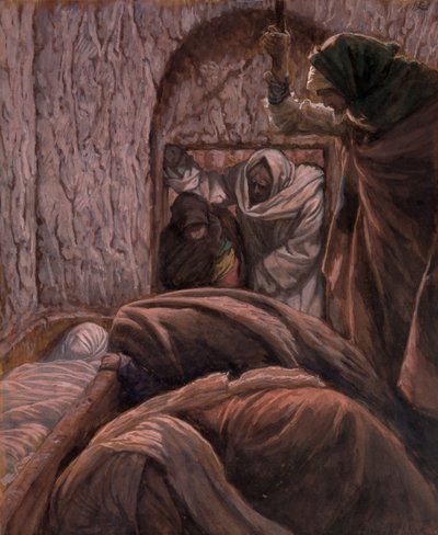 Jezus in het graf, illustratie voor Het leven van Christus, ca. 1884-96 door James Jacques Joseph Tissot