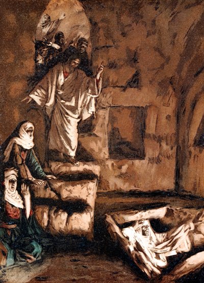 Jezus wekt Lazarus op uit het graf, 1897 door James Jacques Joseph Tissot