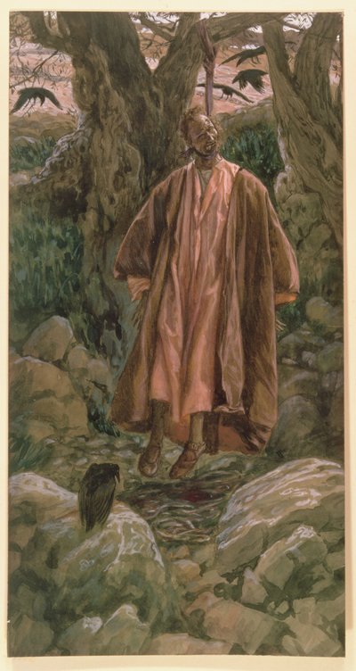 Judas Hangt Zichzelf, illustratie voor Het Leven van Christus door James Jacques Joseph Tissot