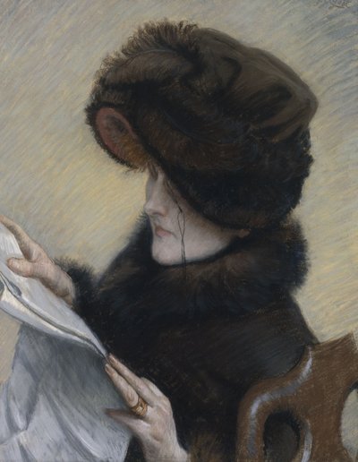 La Liseuse, c.1883 door James Jacques Joseph Tissot