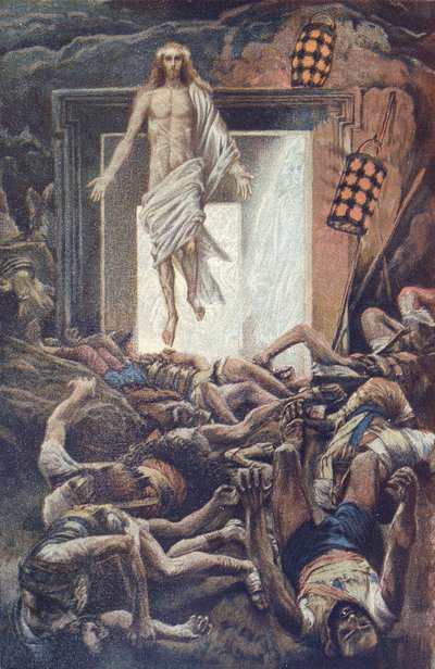 De opstanding - uit "Het leven van onze Heer Jezus Christus" - 1899 door James Tissot - La vie de notre seigneur Jésus Christ, door Jacques Joseph door James Jacques Joseph Tissot