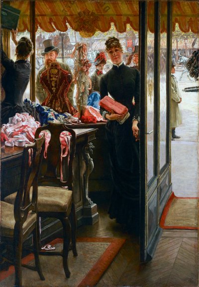 De winkeljuffrouw door James Jacques Joseph Tissot