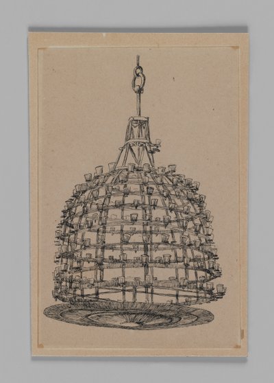 Lamp uit de Moskee van El-Aksa, illustratie uit Het Leven van Onze Heer Jezus Christus door James Jacques Joseph Tissot