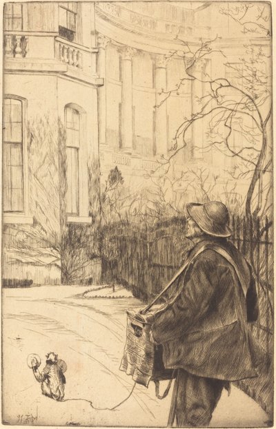 De orgeldraaier door James Jacques Joseph Tissot