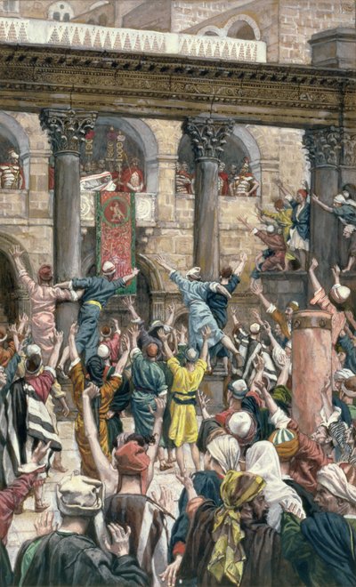 Laat Hem Gekruisigd Worden, illustratie voor Het Leven van Christus door James Jacques Joseph Tissot