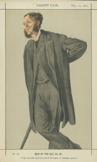 Mr. Matthew Arnold (kleur litho) door James Jacques Joseph Tissot