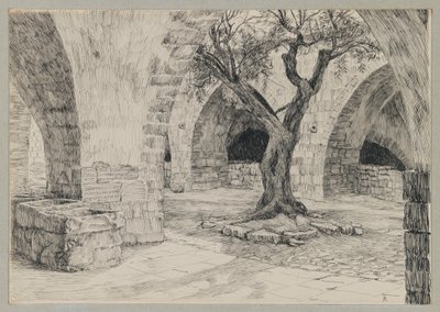 Bijgebouw van het Armeense Klooster, Jeruzalem, illustratie uit Het Leven van Onze Heer Jezus Christus door James Jacques Joseph Tissot