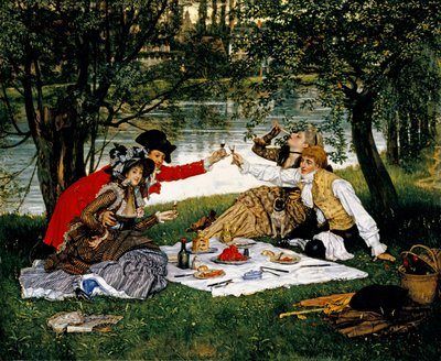 Partie Carree, 1870 door James Jacques Joseph Tissot