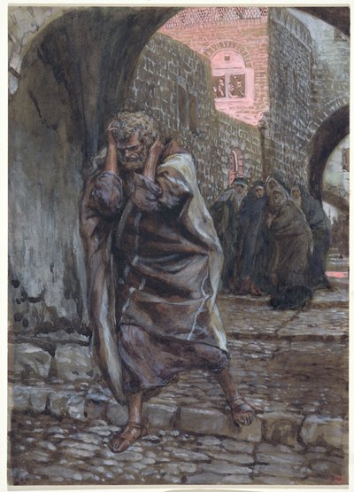 Petrus Ging Naar Buiten en Huilde Bitter, illustratie voor Het Leven van Christus, c.1886-94 door James Jacques Joseph Tissot