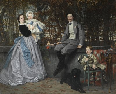 Portret van de markies en markiezin van Miramon en hun kinderen, 1865 door James Jacques Joseph Tissot