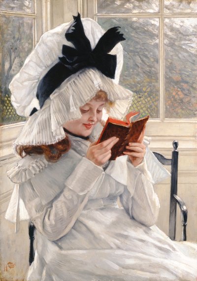 Een Boek Lezen, 1872-73 door James Jacques Joseph Tissot