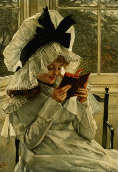 Een Boek Lezen, ca. 1872 door James Jacques Joseph Tissot