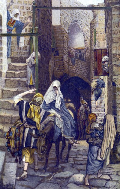 Sint Jozef zoekt onderdak in Bethlehem - uit 