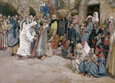 Laat de Kinderen tot Mij Komen, illustratie voor Het Leven van Christus door James Jacques Joseph Tissot