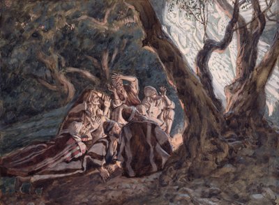 De engelen en de herders, illustratie voor Het leven van Christus, c.1886-94 door James Jacques Joseph Tissot