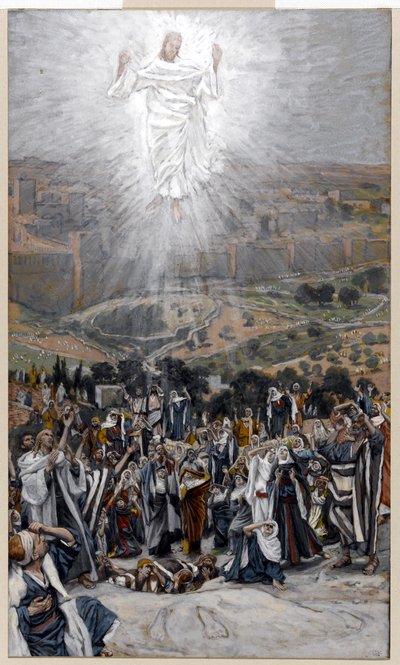 De Hemelvaart vanaf de Olijfberg, illustratie voor Het Leven van Christus door James Jacques Joseph Tissot