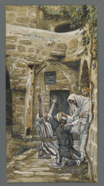 De blinde van Kafarnaüm door James Jacques Joseph Tissot