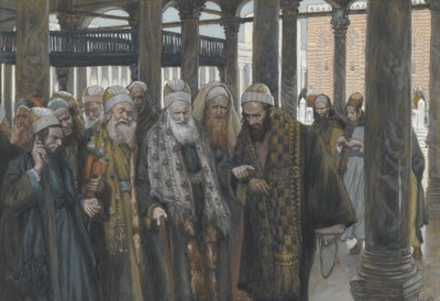 De opperpriesters beraadslagen samen door James Jacques Joseph Tissot