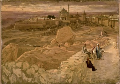 De Citadel, Caïro, gezien vanaf de Mokattam kijkend naar het zuidoosten, c.1886-96 door James Jacques Joseph Tissot