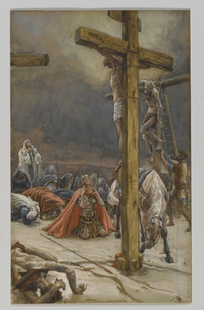 De Bekentenis van Sint Longinus, illustratie uit Het Leven van Onze Heer Jezus Christus, 1886-94 door James Jacques Joseph Tissot