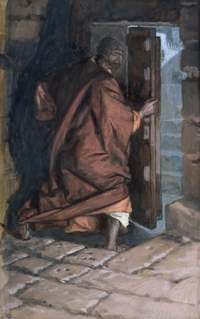 Het vertrek van Judas, illustratie voor Het leven van Christus, ca. 1884-96 door James Jacques Joseph Tissot