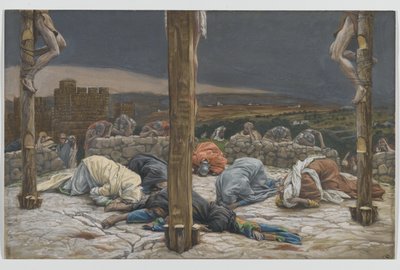 De Aardbeving, illustratie uit Het Leven van Onze Heer Jezus Christus, 1886-94 door James Jacques Joseph Tissot