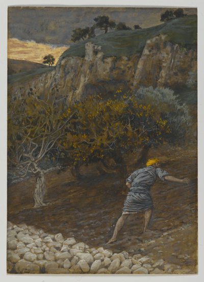 De vijand die zaait, illustratie uit Het leven van onze Heer Jezus Christus door James Jacques Joseph Tissot