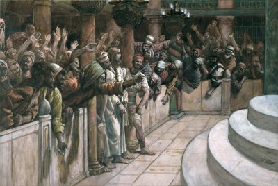De valse getuige, illustratie voor Het leven van Christus, ca. 1884-96 door James Jacques Joseph Tissot
