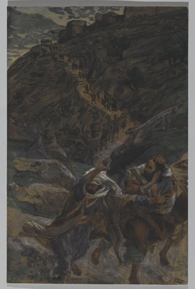 De Vlucht van de Apostelen, illustratie uit Het Leven van Onze Heer Jezus Christus, 1886-94 door James Jacques Joseph Tissot