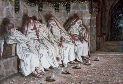 De dwaze maagden, illustratie voor Het leven van Christus, ca. 1886-94 door James Jacques Joseph Tissot
