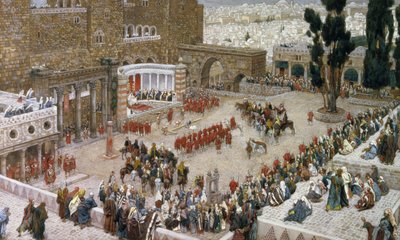 Het Forum van Jeruzalem van Boven Gezien, illustratie voor Het Leven van Christus door James Jacques Joseph Tissot