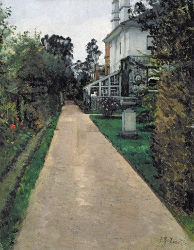 De tuin van het huis van de kunstenaar door James Jacques Joseph Tissot