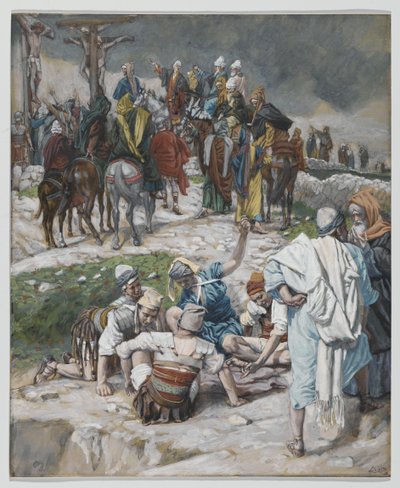 De Kleding Verdeeld door Loten, illustratie uit Het Leven van Onze Heer Jezus Christus, 1886-94 door James Jacques Joseph Tissot