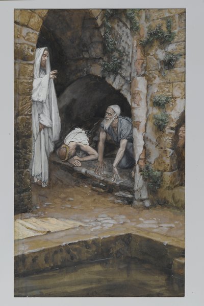 De man met een zwakte, illustratie uit Het leven van onze Heer Jezus Christus door James Jacques Joseph Tissot