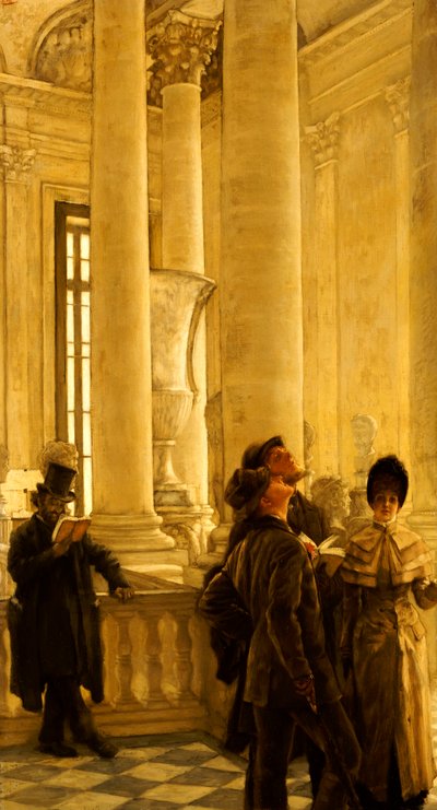 De noordelijke trappen van het Louvre door James Jacques Joseph Tissot