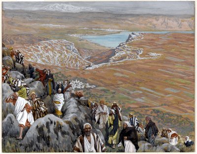 Het volk zoekt Christus om Hem koning te maken, illustratie voor Het Leven van Christus door James Jacques Joseph Tissot