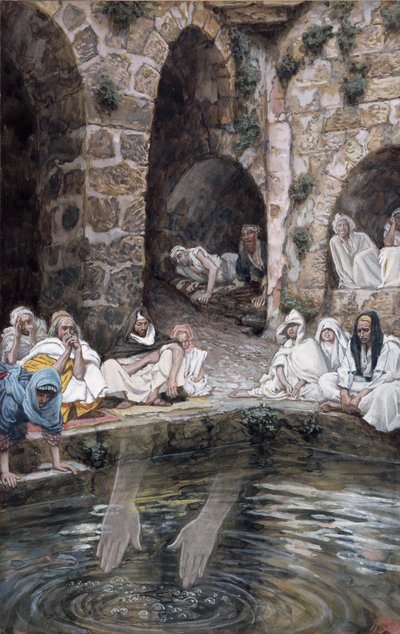 Het badwater van Bethesda, illustratie voor Het Leven van Christus door James Jacques Joseph Tissot