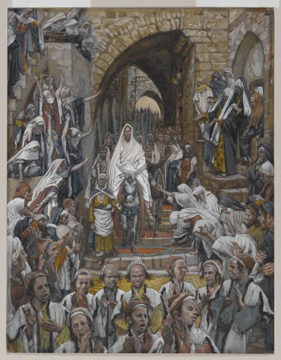 De processie in de straten van Jeruzalem door James Jacques Joseph Tissot
