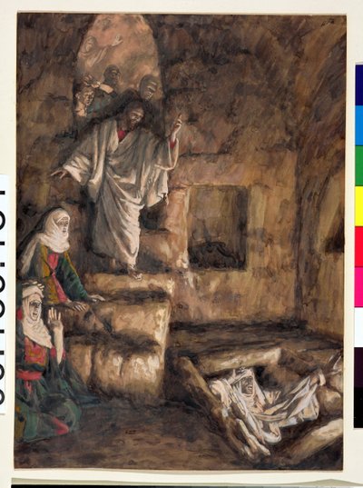 De opwekking van Lazarus, illustratie voor Het Leven van Christus door James Jacques Joseph Tissot