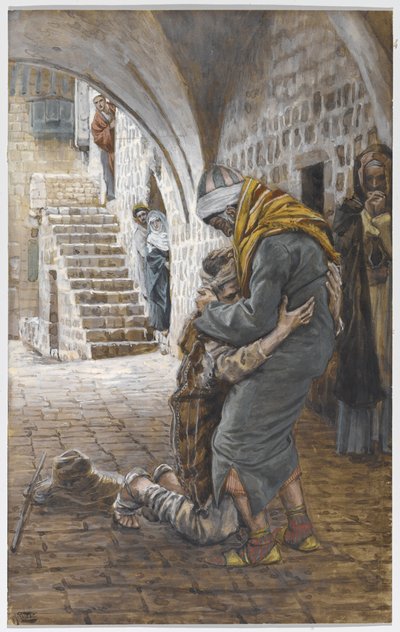 De Terugkeer van de Verloren Zoon, illustratie voor Het Leven van Christus door James Jacques Joseph Tissot
