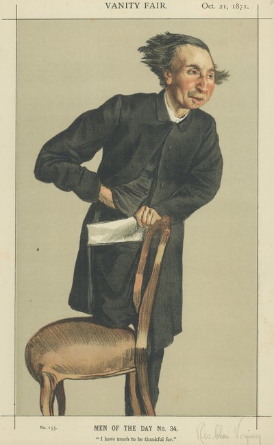 De eerwaarde Charles Voysey (kleur litho) door James Jacques Joseph Tissot