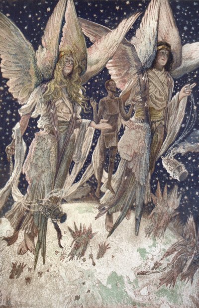 De ziel van de berouwvolle dief in het paradijs - uit "Het leven van onze Heer Jezus Christus" - 1899 door James Tissot - La vie de notre seigneur Jésus Christ, door Jacques Joseph door James Jacques Joseph Tissot