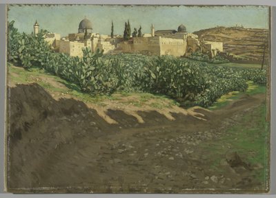 De zuidwestelijke hoek van de Esplanade van de Haram, De oude tempel, illustratie uit Het leven van onze Heer Jezus Christus door James Jacques Joseph Tissot