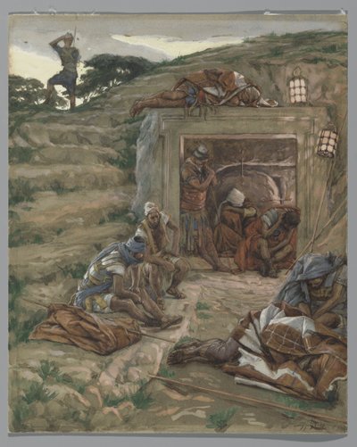 De Wacht bij het Graf, illustratie uit Het Leven van Onze Heer Jezus Christus, 1886-94 door James Jacques Joseph Tissot