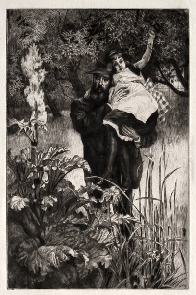 De weduwnaar (ets en drogenaald) door James Jacques Joseph Tissot