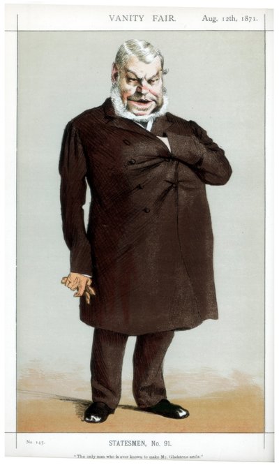 De enige man die ooit bekend is om Mr. Gladstone te laten glimlachen, 1871 door James Jacques Joseph Tissot