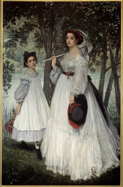 De twee zusters of portretten in een park door James Jacques Joseph Tissot