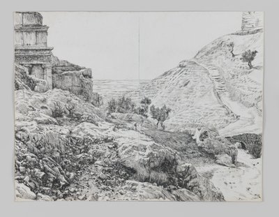 Graf van Absalom, Vallei van Josafat, illustratie uit Het Leven van Onze Heer Jezus Christus door James Jacques Joseph Tissot