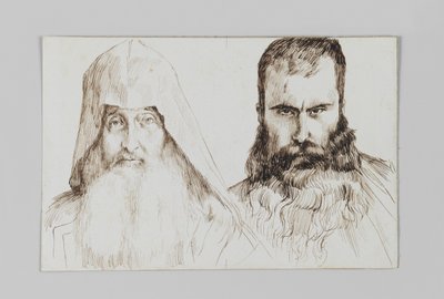 Typen Armeense mannen in Jeruzalem, illustratie uit Het Leven van Onze Heer Jezus Christus door James Jacques Joseph Tissot